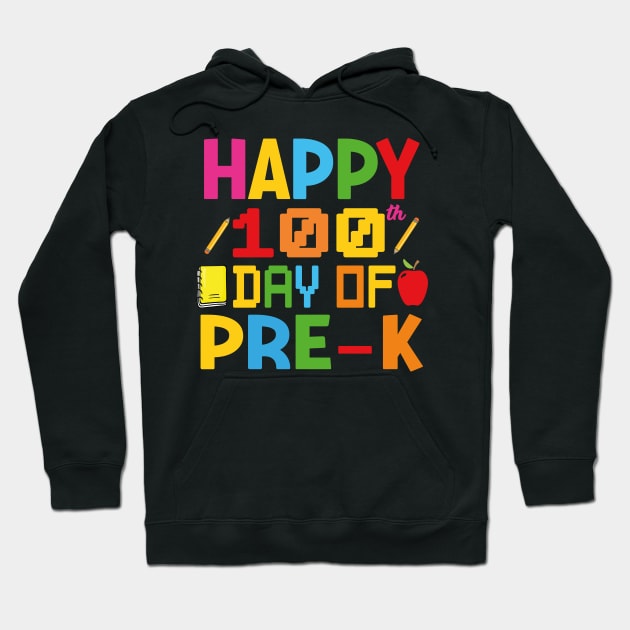 Happy 100th Day Of Pre-k - 100 Day Of school kendergarten Hoodie by AbstractA